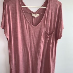 Pink rose, flowy shirt